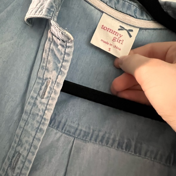 Chambray long sleeve button up shirt. - Picture 2 of 3